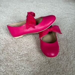 Janie & Jack Hot Pink Bow Ballet Flats